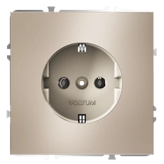 Изображение Розетка встраиваемая VOLTUM S70 Metal с заземлением 16А (платина)
